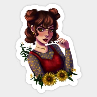 Sunflower Witch Sticker